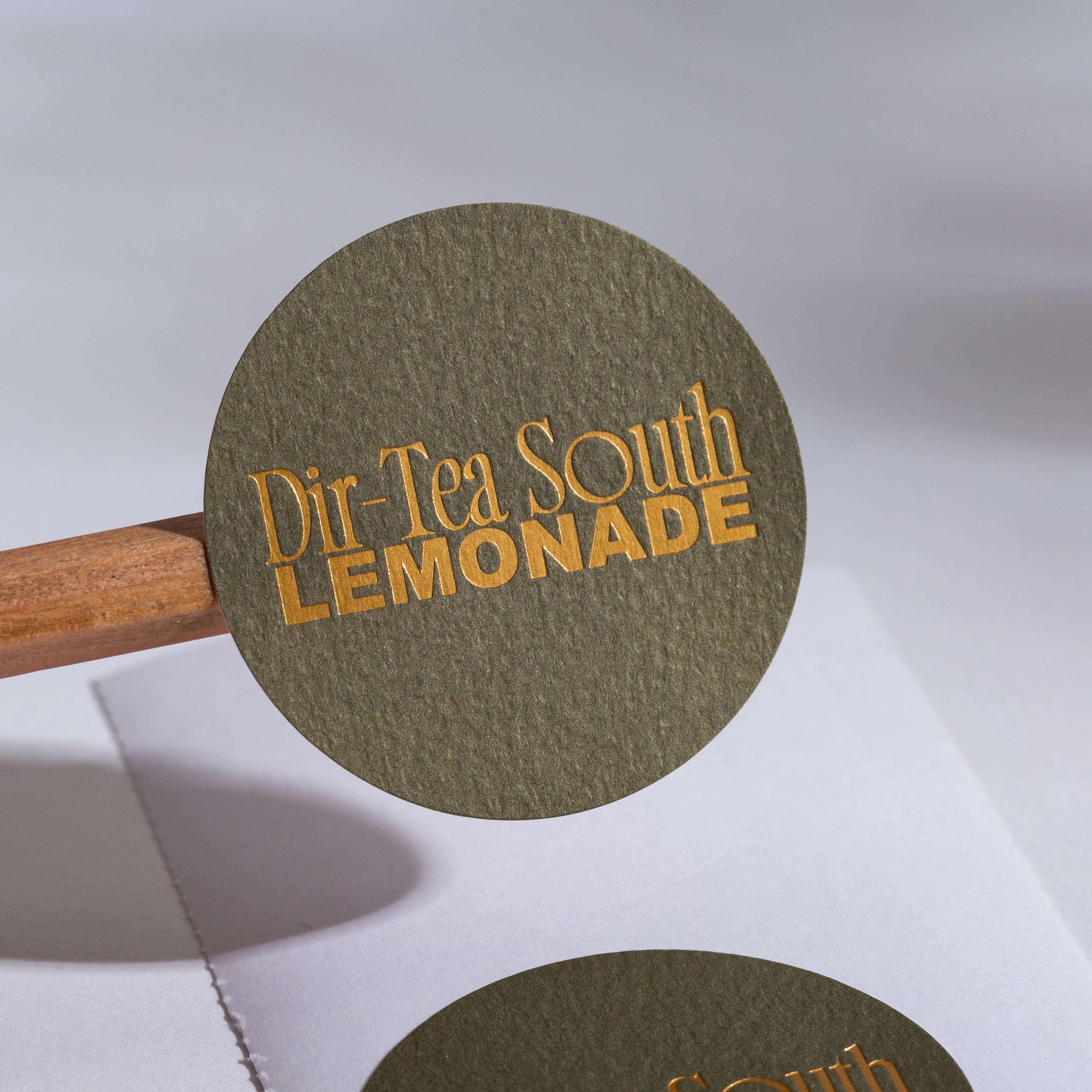 Custom Special Textured Paper Embossed Labels Sticker Private Logo Business Stickers