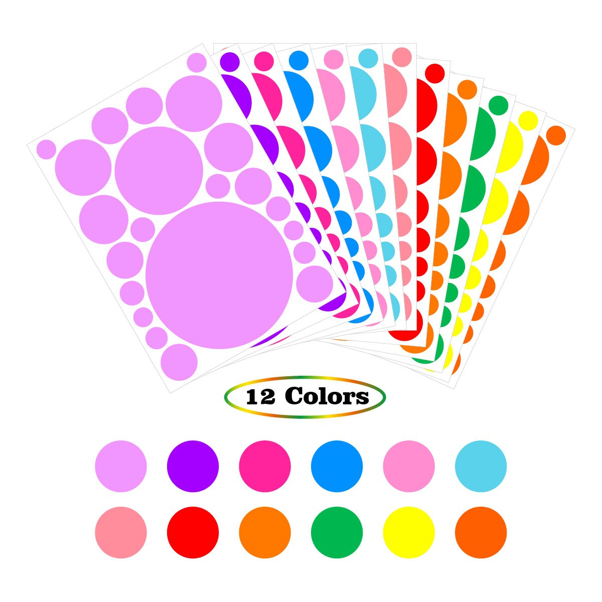 UV Printed Waterproof PVC Dot Wall Stickers Self-Adhesive Decoration for Children's Room Home Decoration