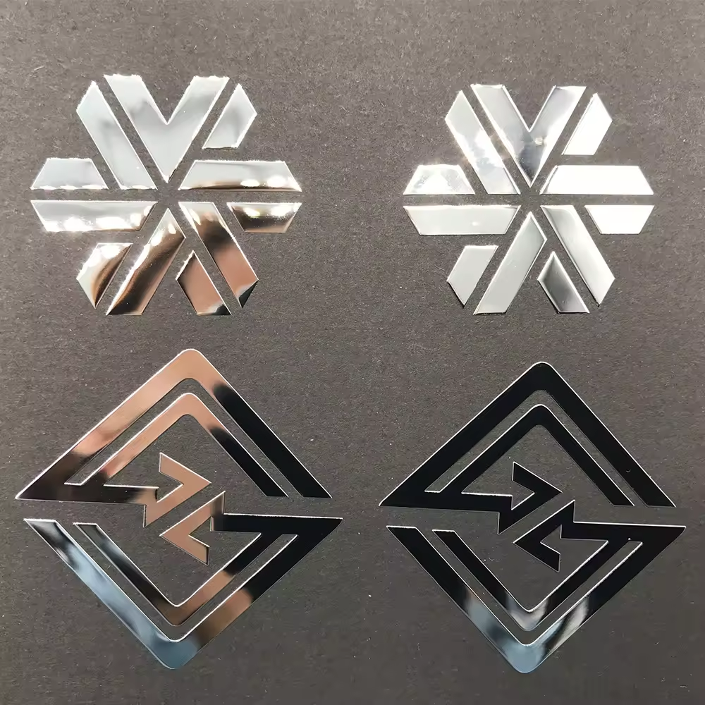 Luxury High Quality Decal Metal Transfer Stickers Custom LOGO 3D Heat Transfer Stickers For Cosmetic