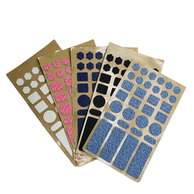 custom black safety rubber texture grip wrap anti slip tape grip stickers for mouse