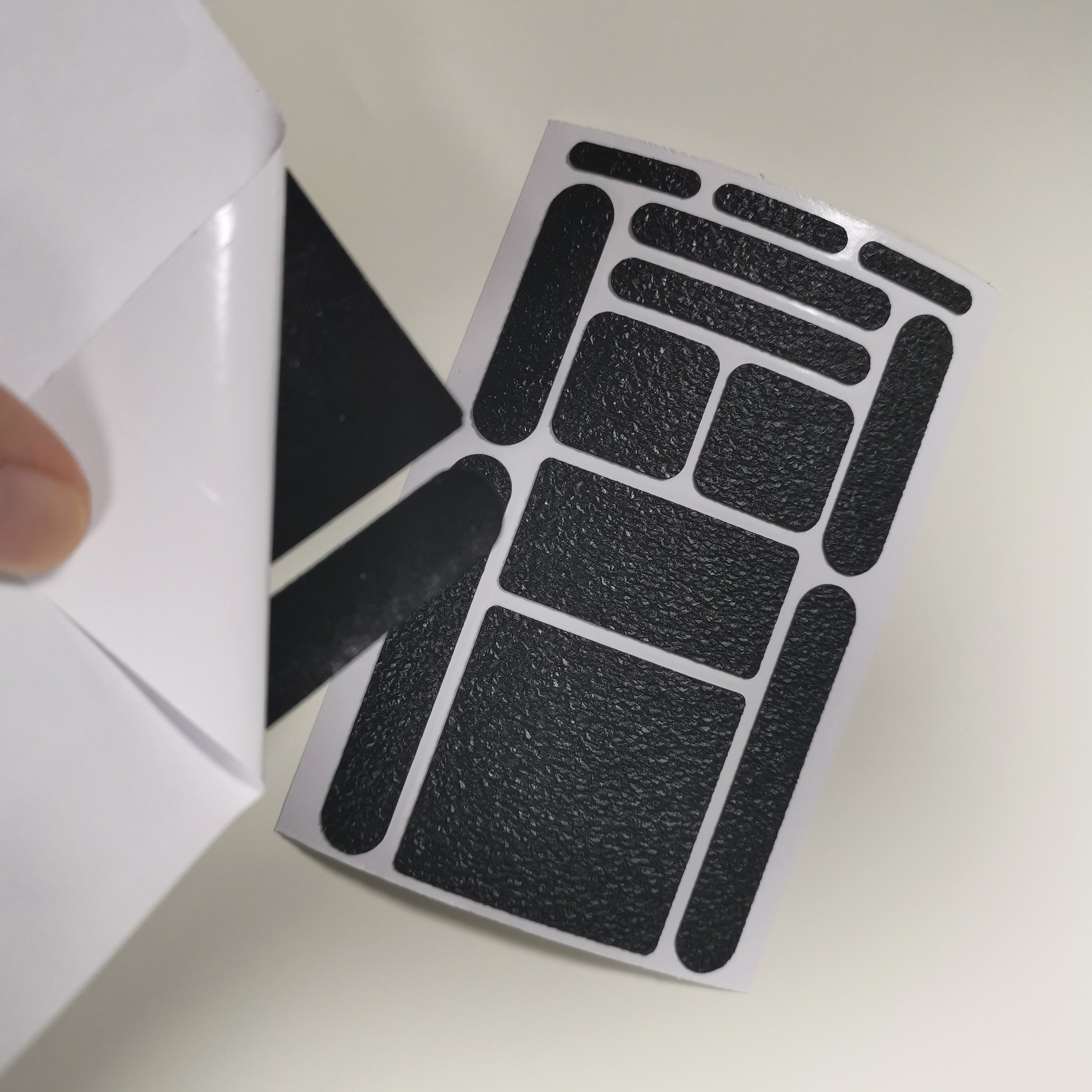 custom black safety rubber texture grip wrap anti slip tape grip stickers for mouse