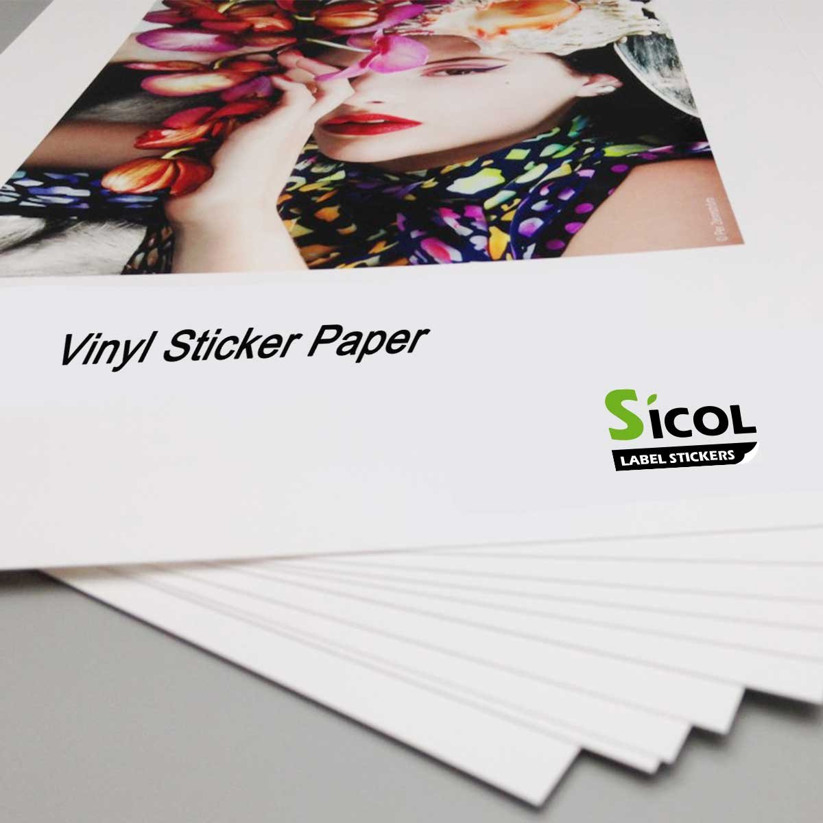 White gloss self adhesive vinyl film waterproof a4 PP label sticker for laser printers 8.5x11