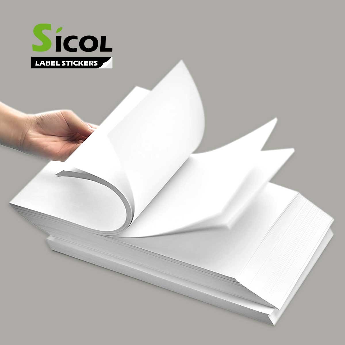 White gloss self adhesive vinyl film waterproof a4 PP label sticker for laser printers 8.5x11