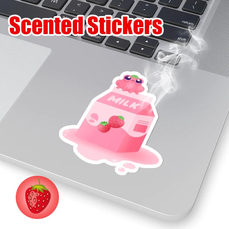 Custom Adhesive Fragrance Scraping Smelly different scented Scratch and sniff Printing reward positive Stickers