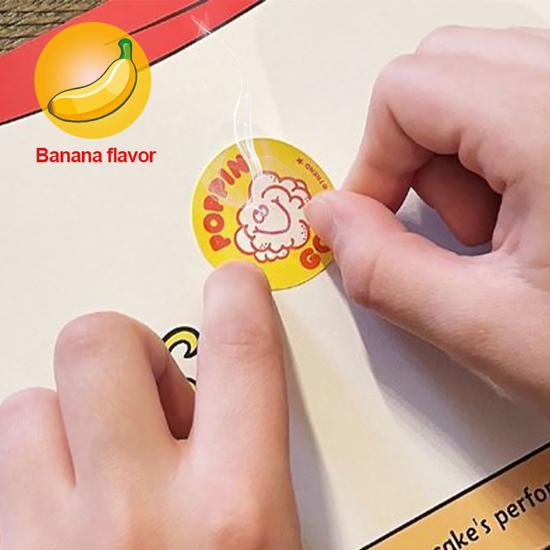 Custom Adhesive Fragrance Scraping Smelly different scented Scratch and sniff Printing reward positive Stickers