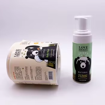 Custom logo stickers transparent holographic label rolls