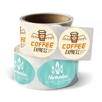 Custom logo stickers transparent holographic label rolls