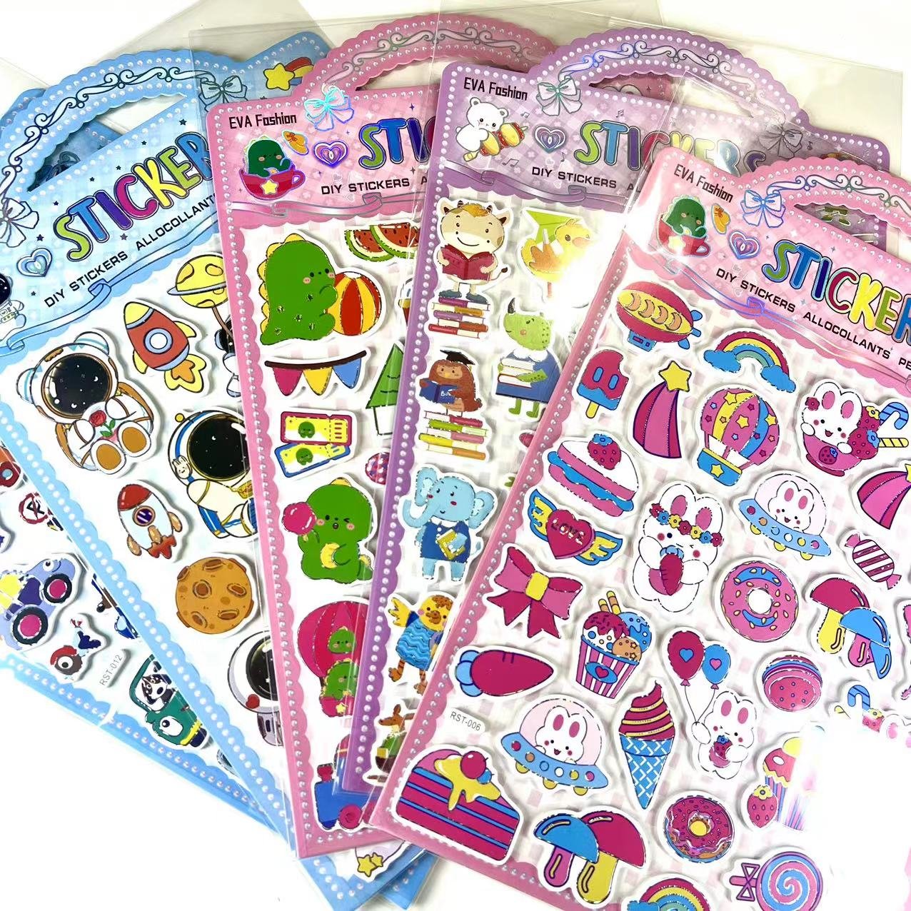 Custom Design Personalized Logo Self Adhesive Waterproof eva Vinyl Cartoon Die Cut Sticker 3D Stickers