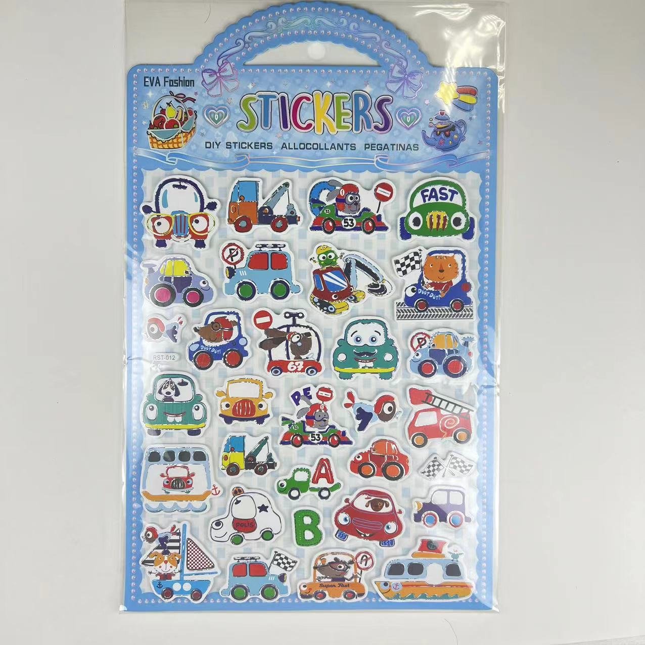 Custom Design Personalized Logo Self Adhesive Waterproof eva Vinyl Cartoon Die Cut Sticker 3D Stickers