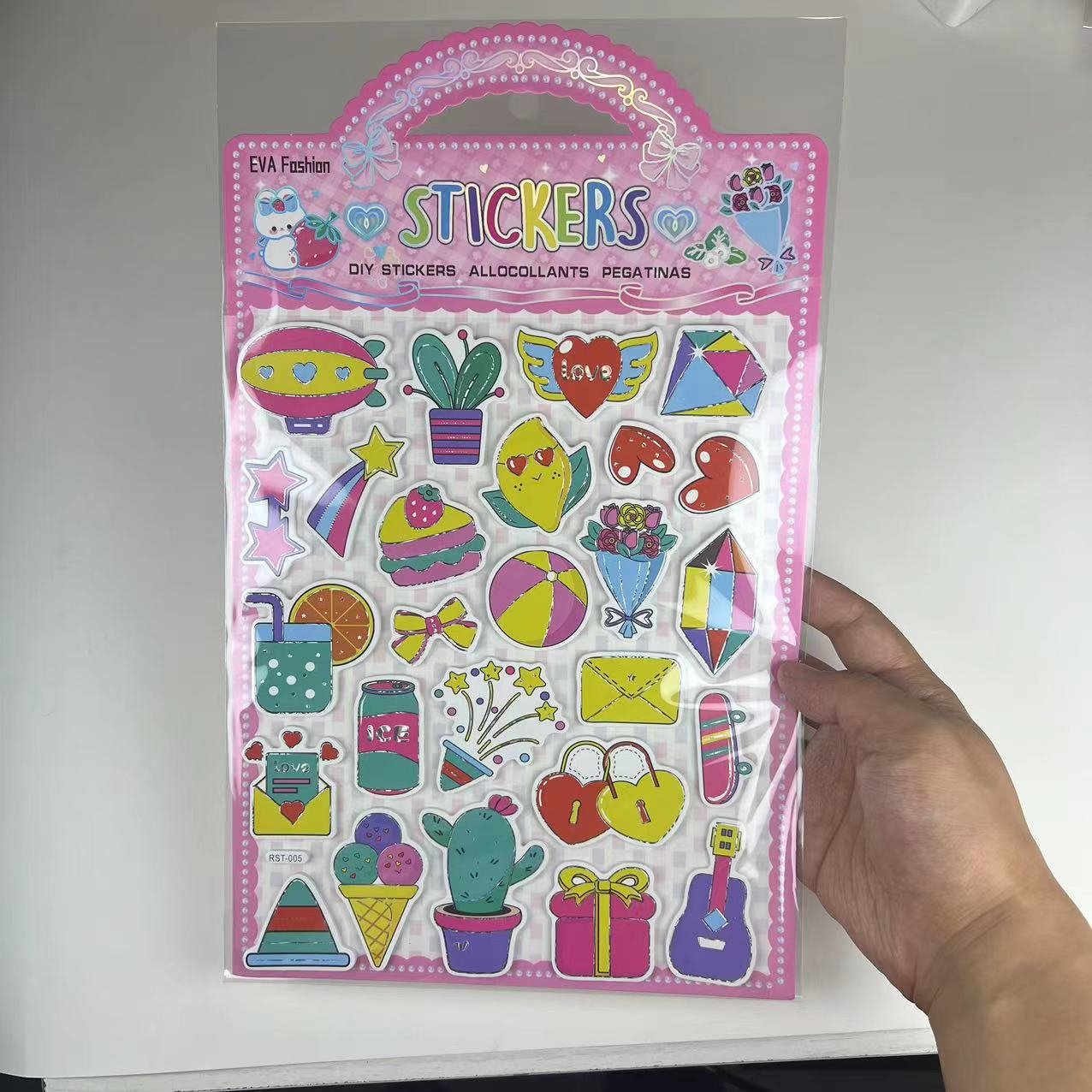 Custom Design Personalized Logo Self Adhesive Waterproof eva Vinyl Cartoon Die Cut Sticker 3D Stickers
