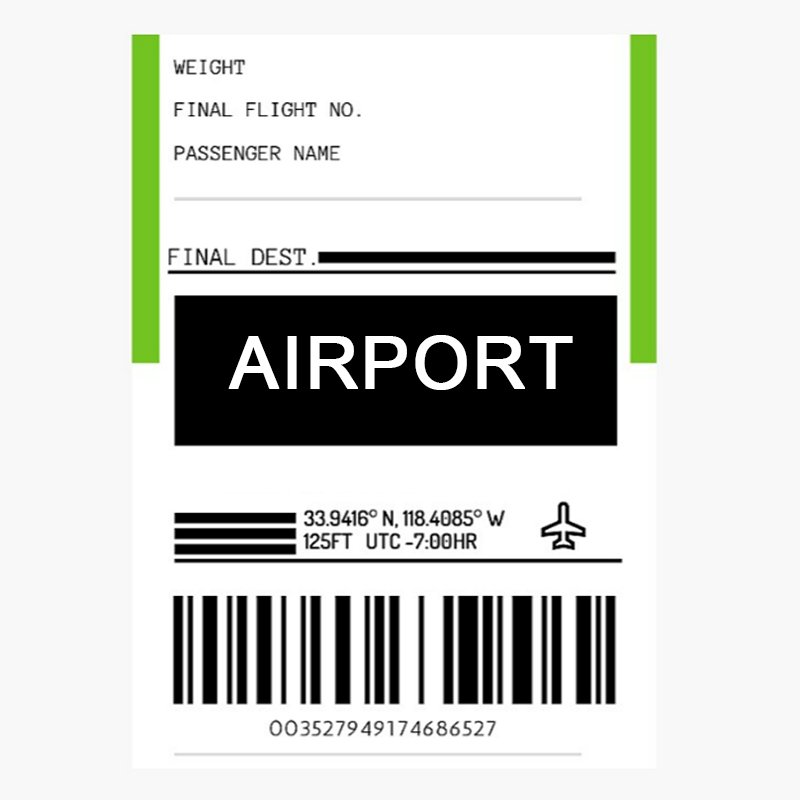 70g Top Thermal paper sticker for luggage label can custom baggage label sticker printable thermal label stickers
