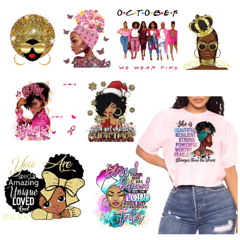 Custom DTF heat transfers stickers ready to press gang sheet tshirts decals heat press transfer printing stickers for garments