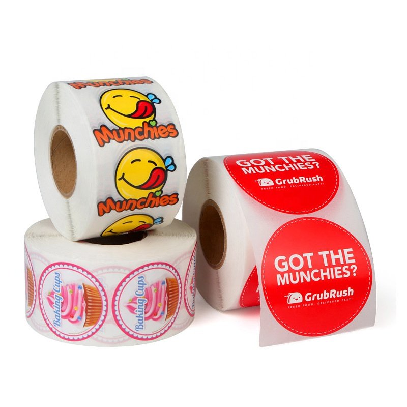 Custom Self-Adhesive Vinyl Stickers Logo Sticker Waterproof Sticker Printing Roll Labels