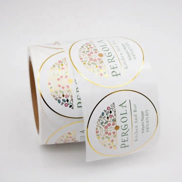 Custom Self-Adhesive Vinyl Stickers Logo Sticker Waterproof Sticker Printing Roll Labels