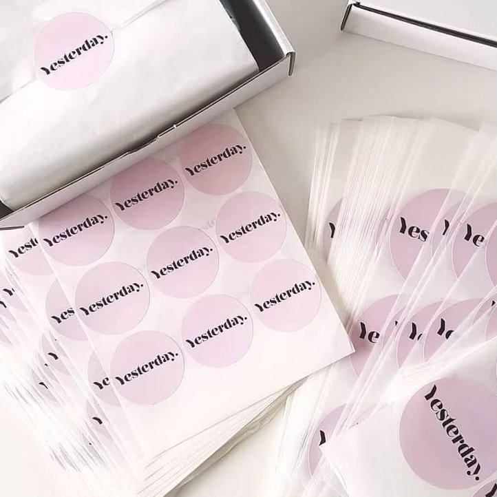 Custom Adhesive Letters Mini Stickers Paper Roll Sticker Logo Thank You Paper Adhesive Stickers