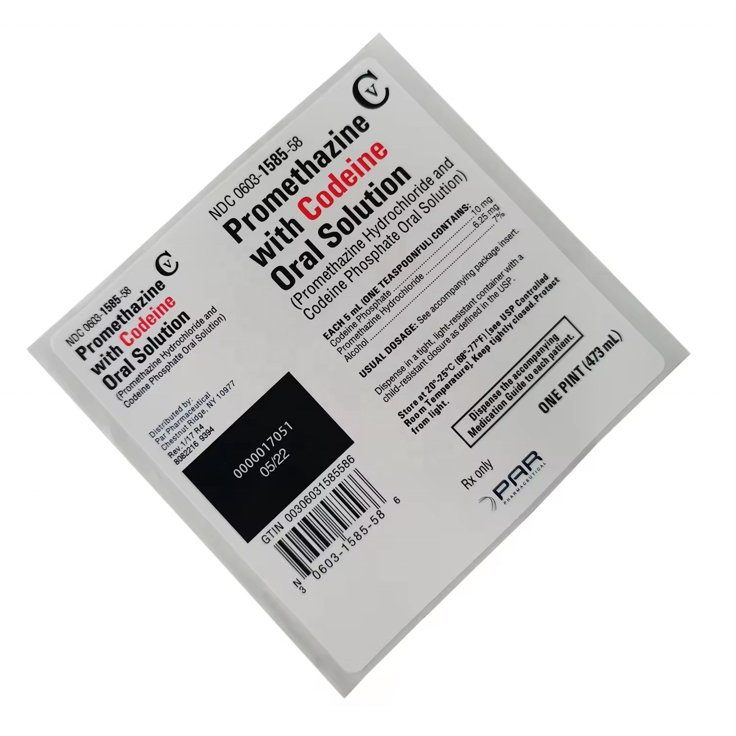 Meedicine Grade Tris Packaging Label with Express Shipping for Oral Solution Pet Amber Color Arch Plastic Bottle