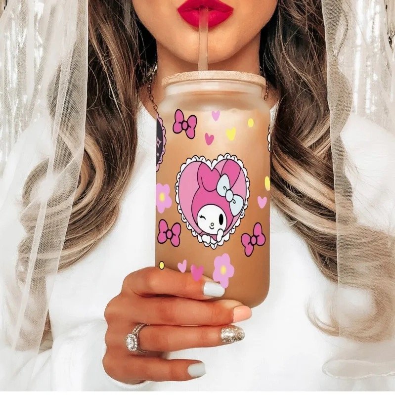 16oz popular designs Custom Design UV DTF Decals Ready to Ship Press Logo Stickers UV DTF Cups Wraps Transfers
