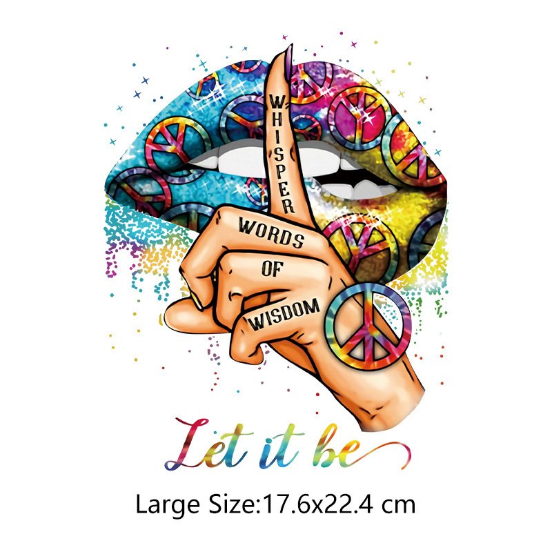Designs Heat Transfer Sticker Printing Paper Label for Garment Wholesale Lips Transfer Printing Clothing Etc 9 Kinds of Pattern