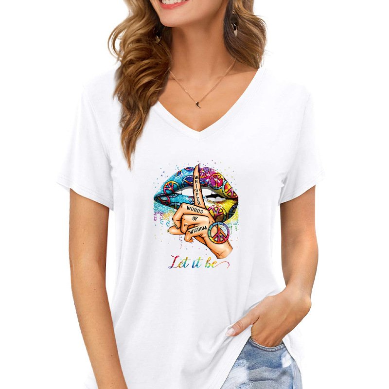 Designs Heat Transfer Sticker Printing Paper Label for Garment Wholesale Lips Transfer Printing Clothing Etc 9 Kinds of Pattern