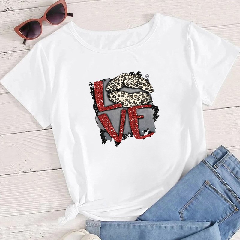 Designs Heat Transfer Sticker Printing Paper Label for Garment Wholesale Lips Transfer Printing Clothing Etc 9 Kinds of Pattern