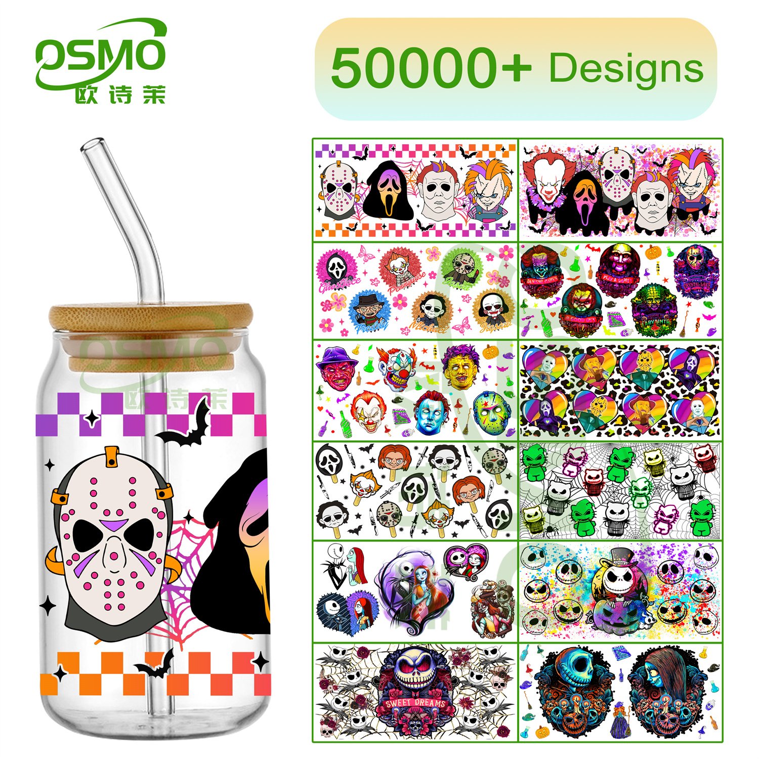 Osmo Colourful Princess pattern UV Dtf Wraps Stickers Princess Decals Waterproof Sticker custom Adhesive Uv Transfer for 16oz