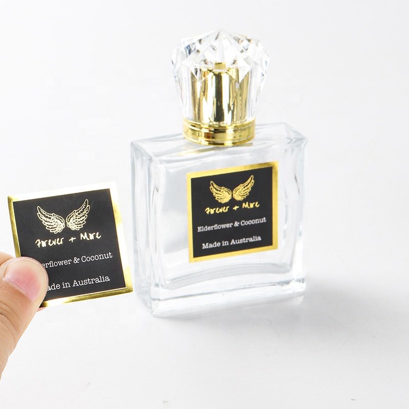 Private vinyl adhesive logo sticker paper custom printing cosmetic 30ml 60ml bottle labels bottle sticker