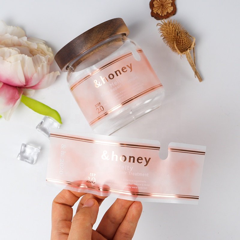 Private vinyl adhesive logo sticker paper custom printing cosmetic 30ml 60ml bottle labels bottle sticker