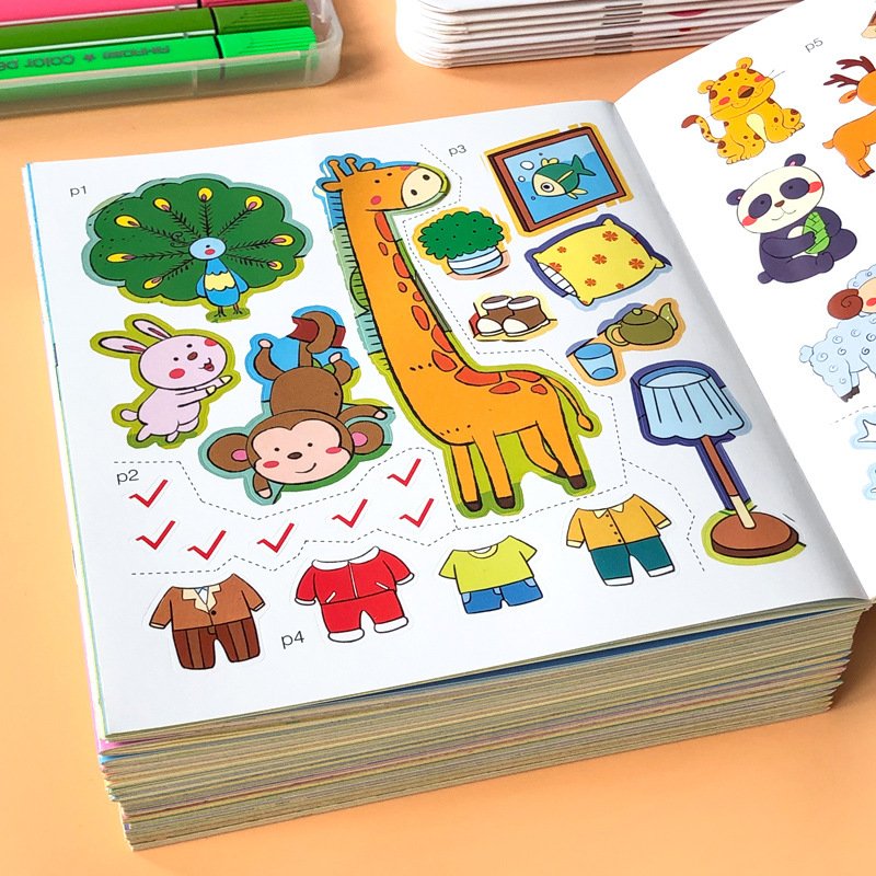 High Quality Cheap Price Custom Sticker Book Children Learning Education Books Hardcover Printing Sticker Book
