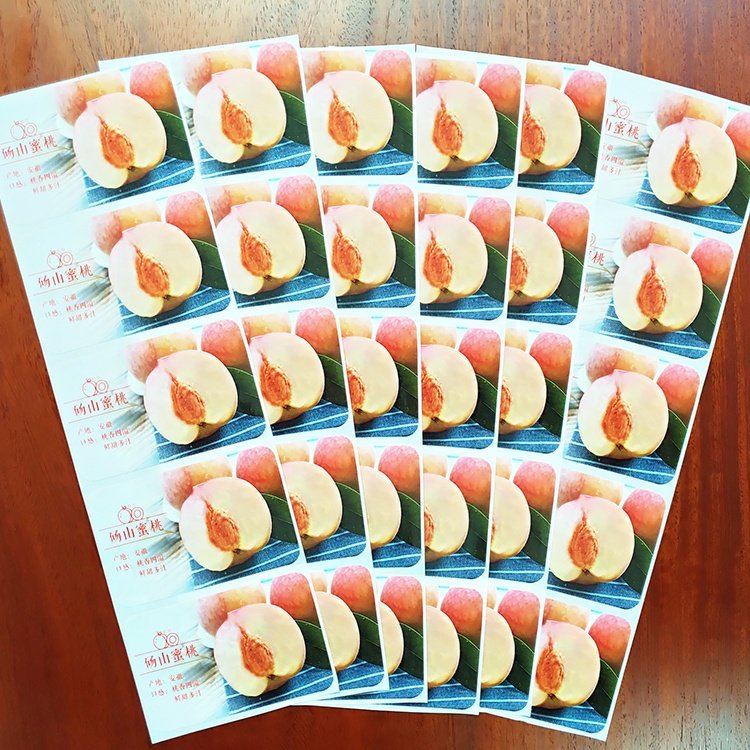Popular box sticker with custom design printing