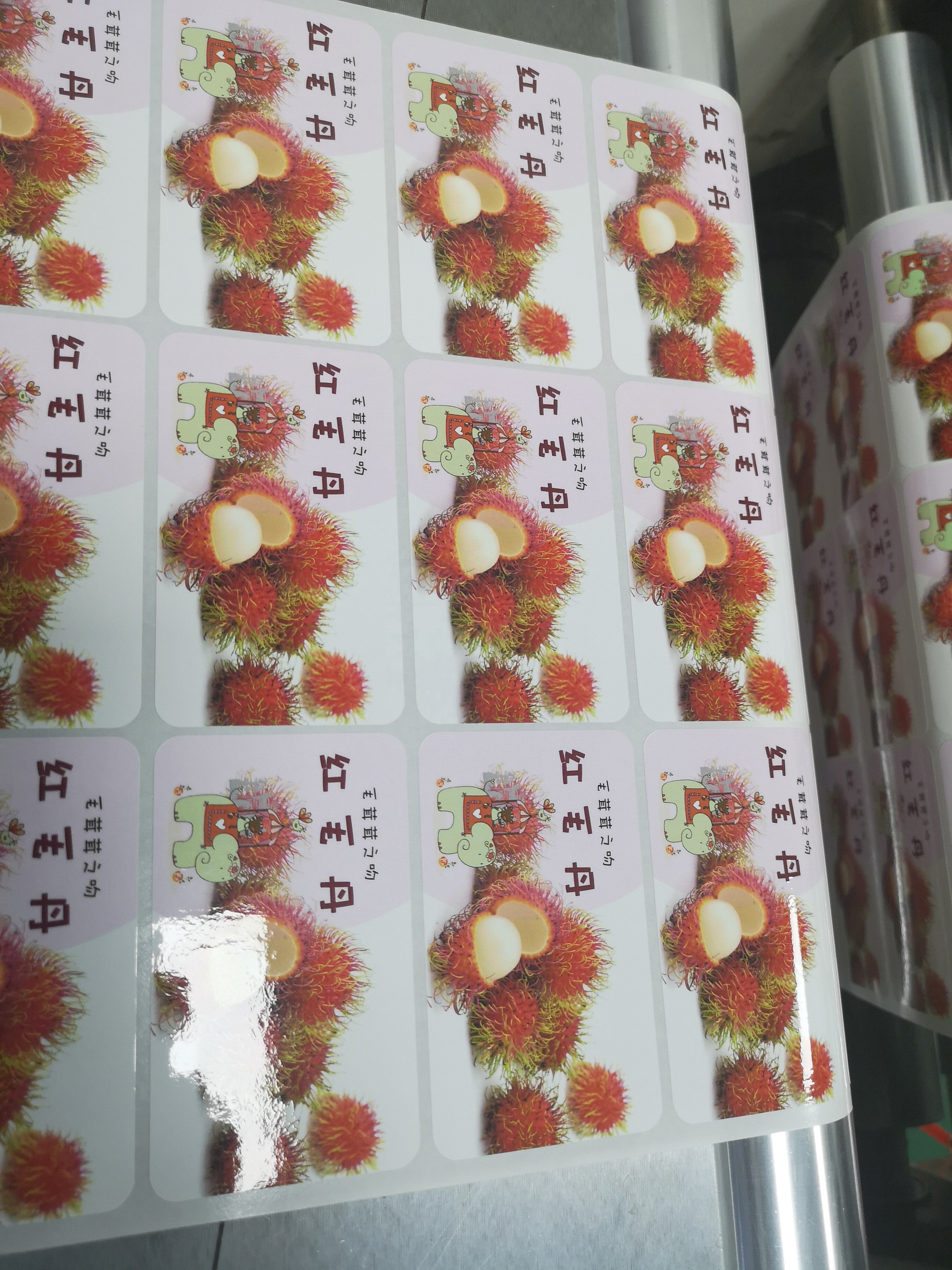 Popular box sticker with custom design printing