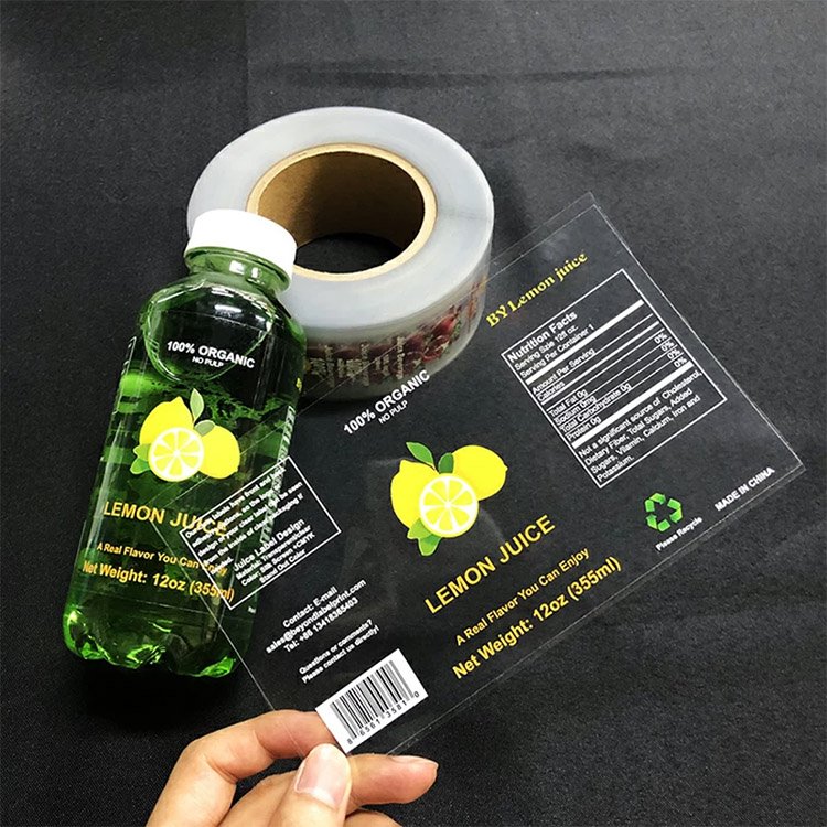 Vinyl Clear Self-Adhesive Transparent Plastic Printing Custom Logo Stickers Packaging Labels