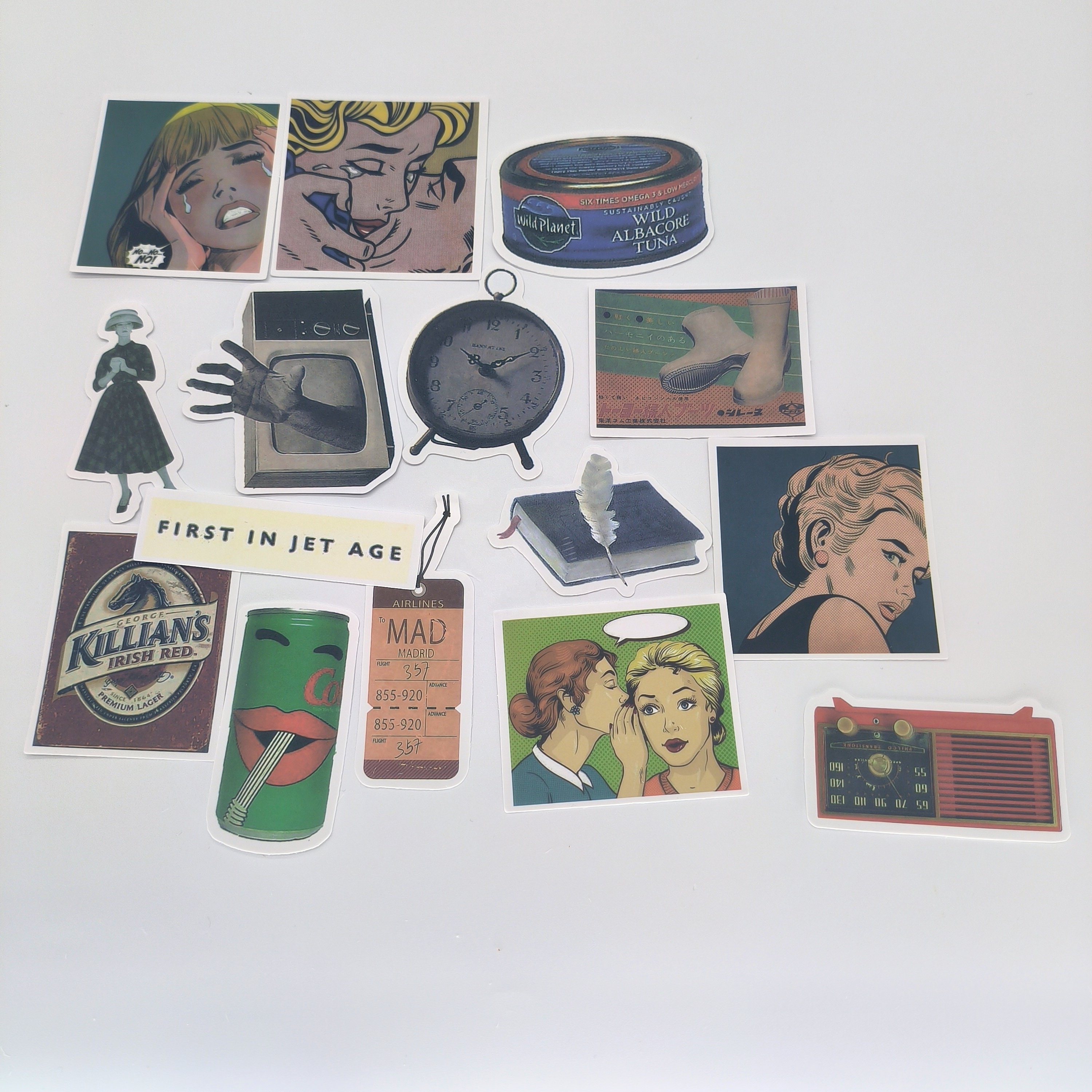 Wholesale Laptop Skateboard Computer Phone Stickers Retro Aesthetic Nostalgic Stickers Water Bottles Vintage Stickers Bulk