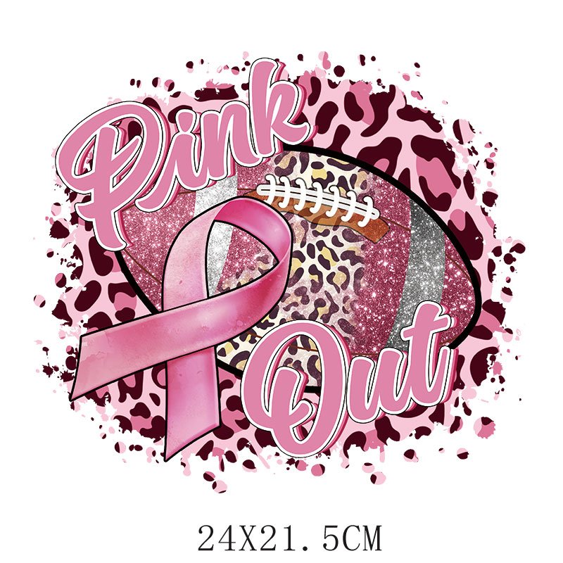 breast cancer Custom Heat Transfer Logo Vinyl Heat Transfer labels Plastisol DTF Heat Transfer Design Ready To Press For T Shirt