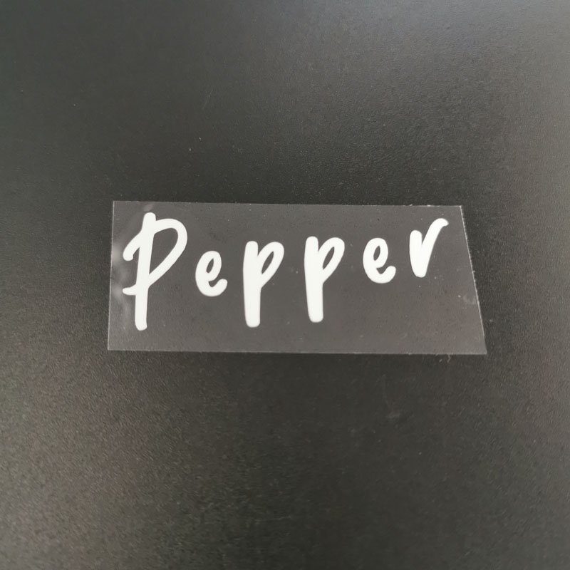 Custom brand logo vinyl permanent transfer sticker