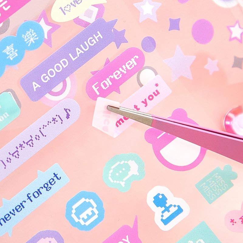 Simno Aesthetic Stickers PET Tape Junk Journal Supplies Decorative Tape Transparent Stickers for DIY Art Craft