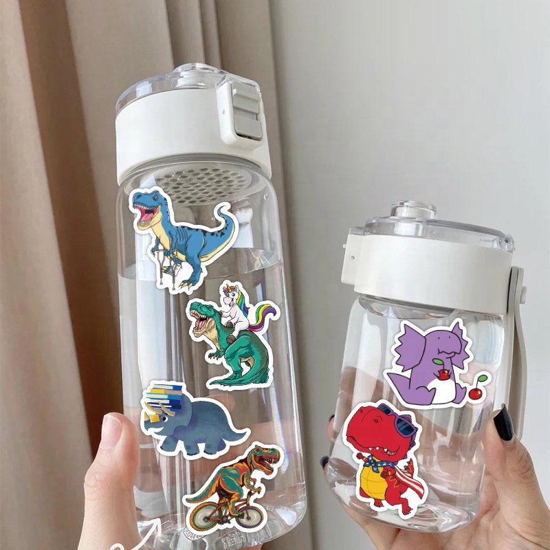 50pcs cartoon sticker packs cute dinosaur waterproof graffiti decorative sticker for outdoor used stationery laptop wall decal