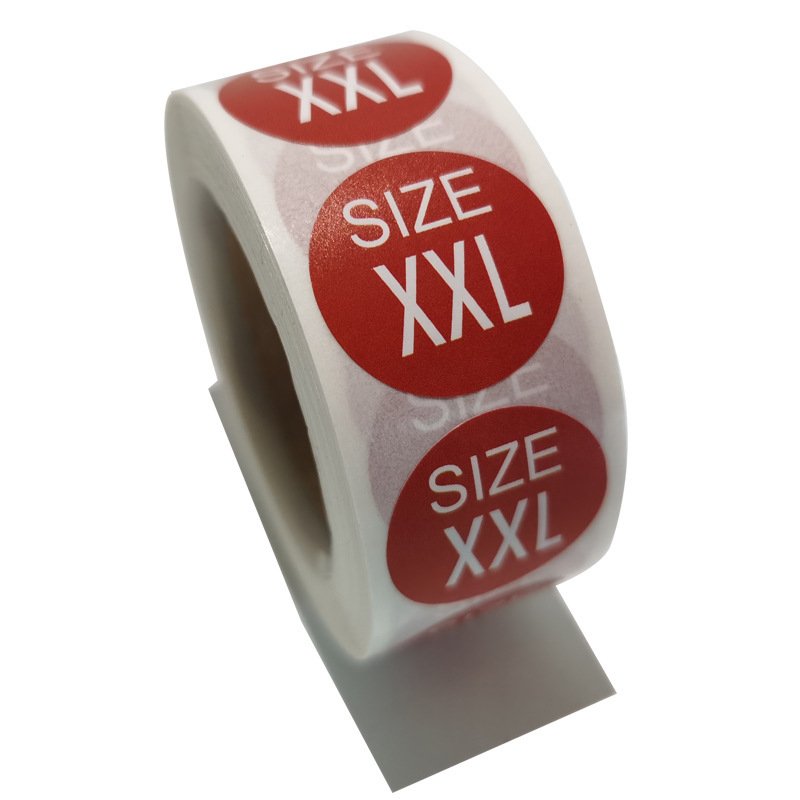 Custom Adhesive Label Colored Printer Round Sticker Size Stickers for Clothing