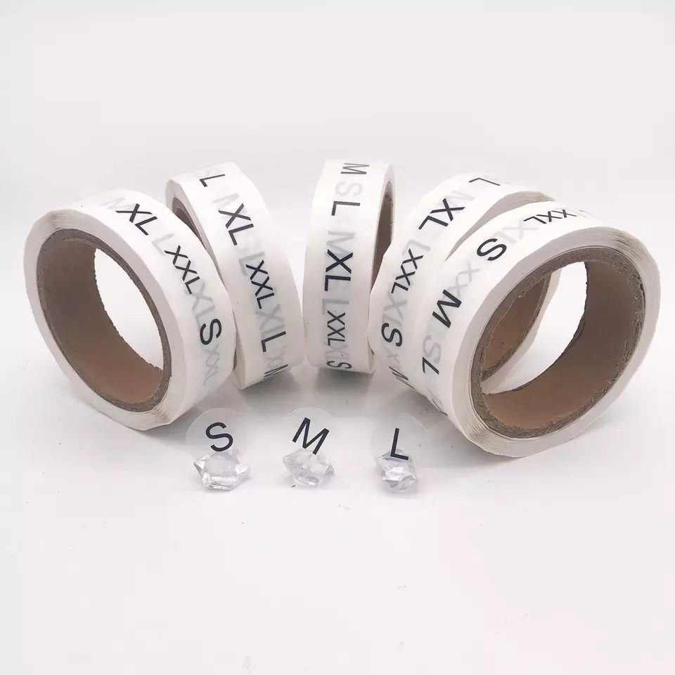 Custom Adhesive Label Colored Printer Round Sticker Size Stickers for Clothing