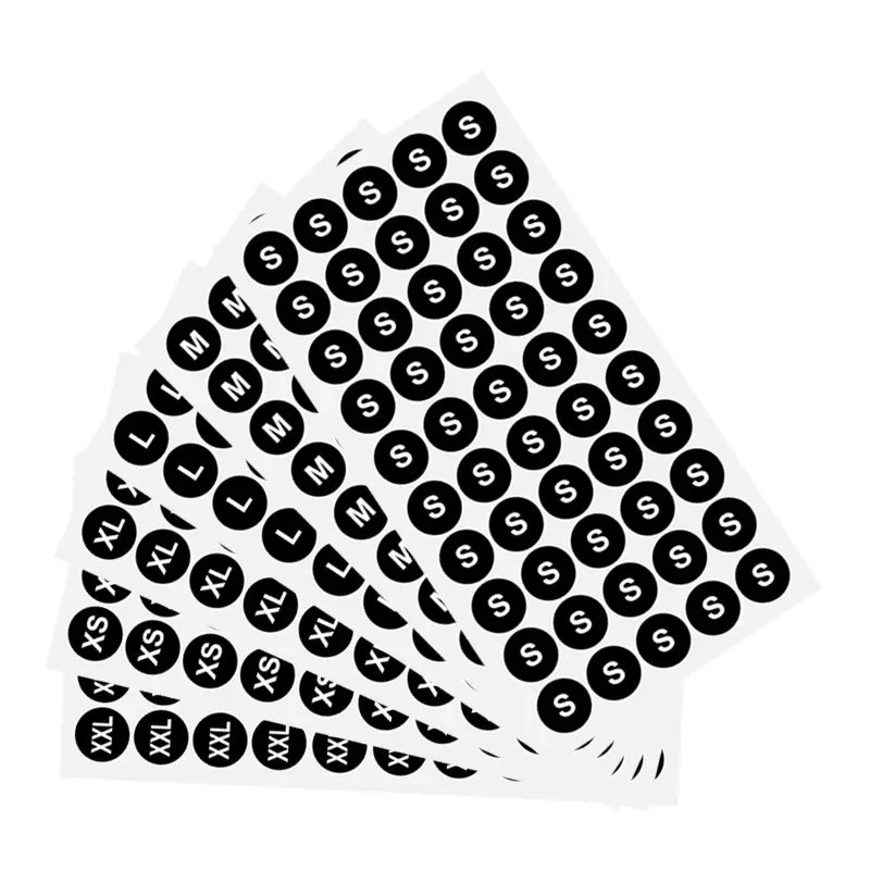 Custom Adhesive Label Colored Printer Round Sticker Size Stickers for Clothing