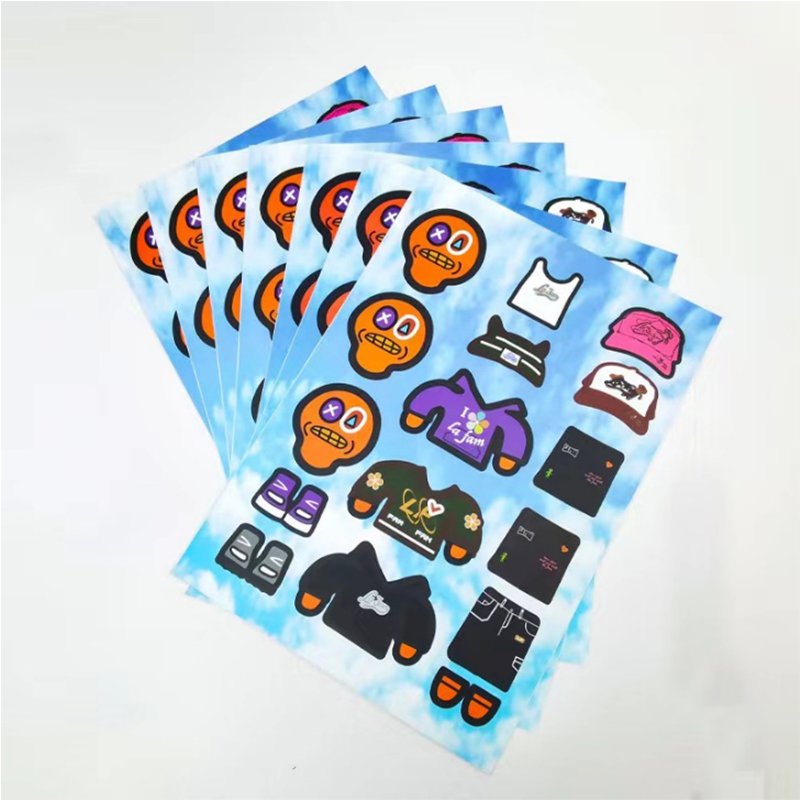 No minimum customized printing and cutting stickers Custom Printed A4 A5 A6 Size Kiss Cut Sticker Sheets