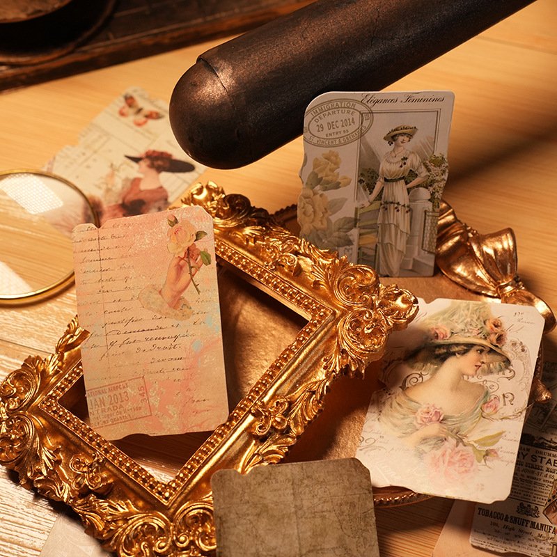 32pieces/pack Sticker Package Yesterday's Recall Series Vintage Journal Decorative Source Material 6 Options