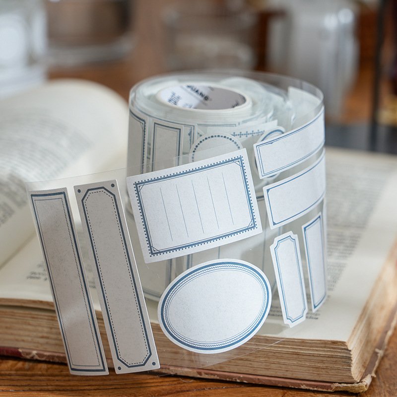 2m/Roll Tape Border Journal Series Retro Literature Handbook Decoration Material Loop Stickers