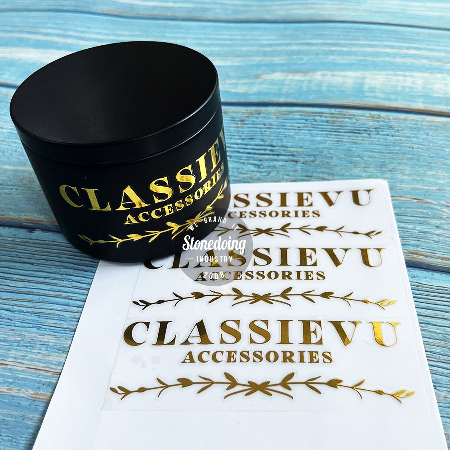 Waterproof Luxury Transfer 3d Embossed Metallic Silver Label Stickers Custom Gold Foil Logo Metal Stickers