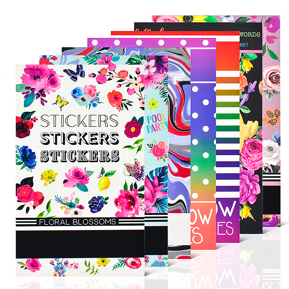 High quality custom printing full color journaling activity rewards kids happy planner reusable sticker book