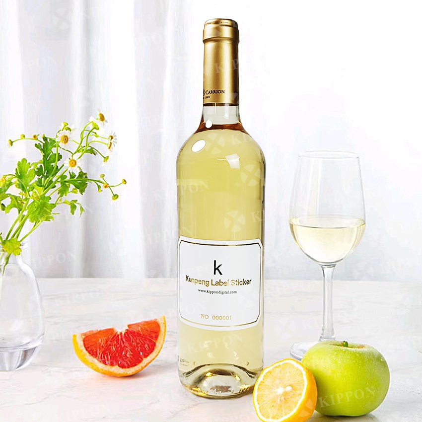Custom Luxury Packaging Label 3D Textured Varnish Raised Logo Sticker Champagne Wine Digital Printing Beverage Labels