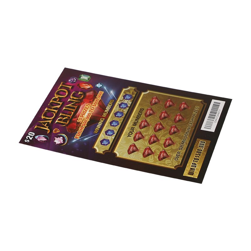 Wholesale Custom Original Card Sticker Game Machine Ticket Online Scratch Off Lottery Tickets