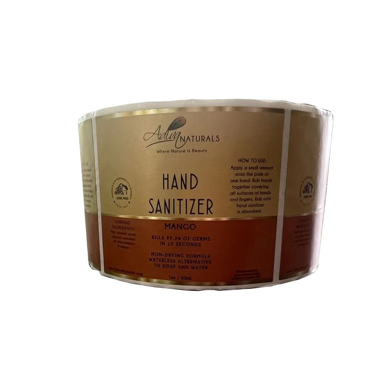 Label Design Customize Logo Sticker Vinyl Printing Adhesive High Quality Waterproof Label Roll