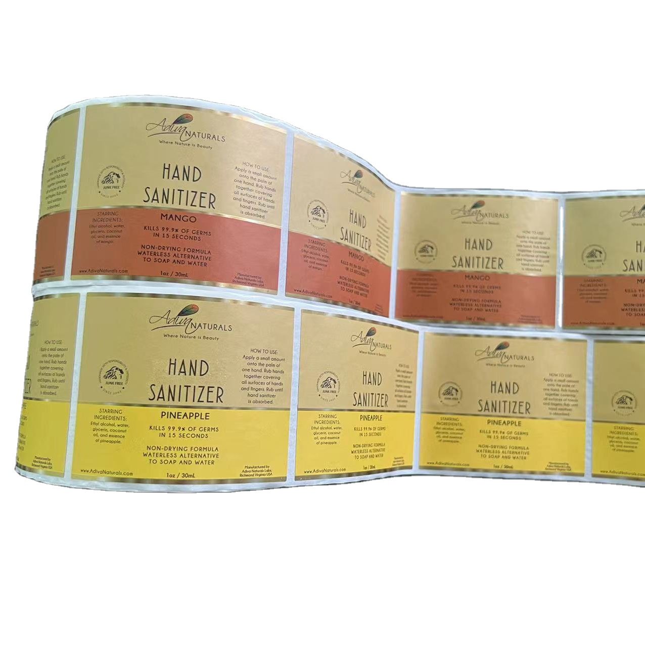 Label Design Customize Logo Sticker Vinyl Printing Adhesive High Quality Waterproof Label Roll