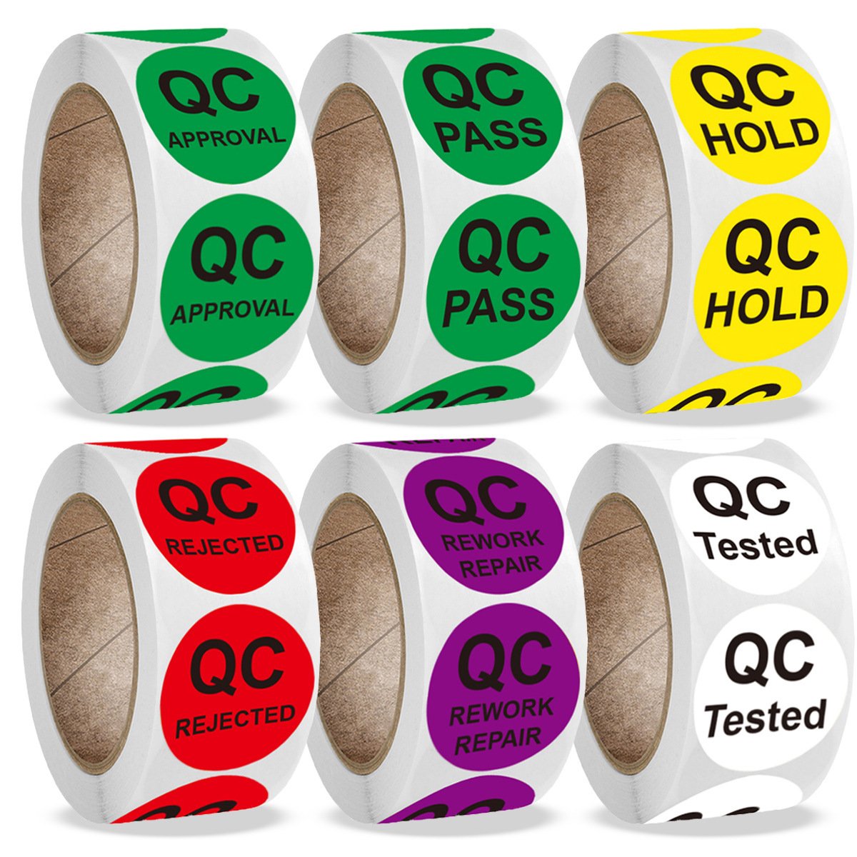 Color Waterproof Label Stickers Custom,For Warehouse Or Transportation Quality Control QC Approved Stickers,Packaging Labels