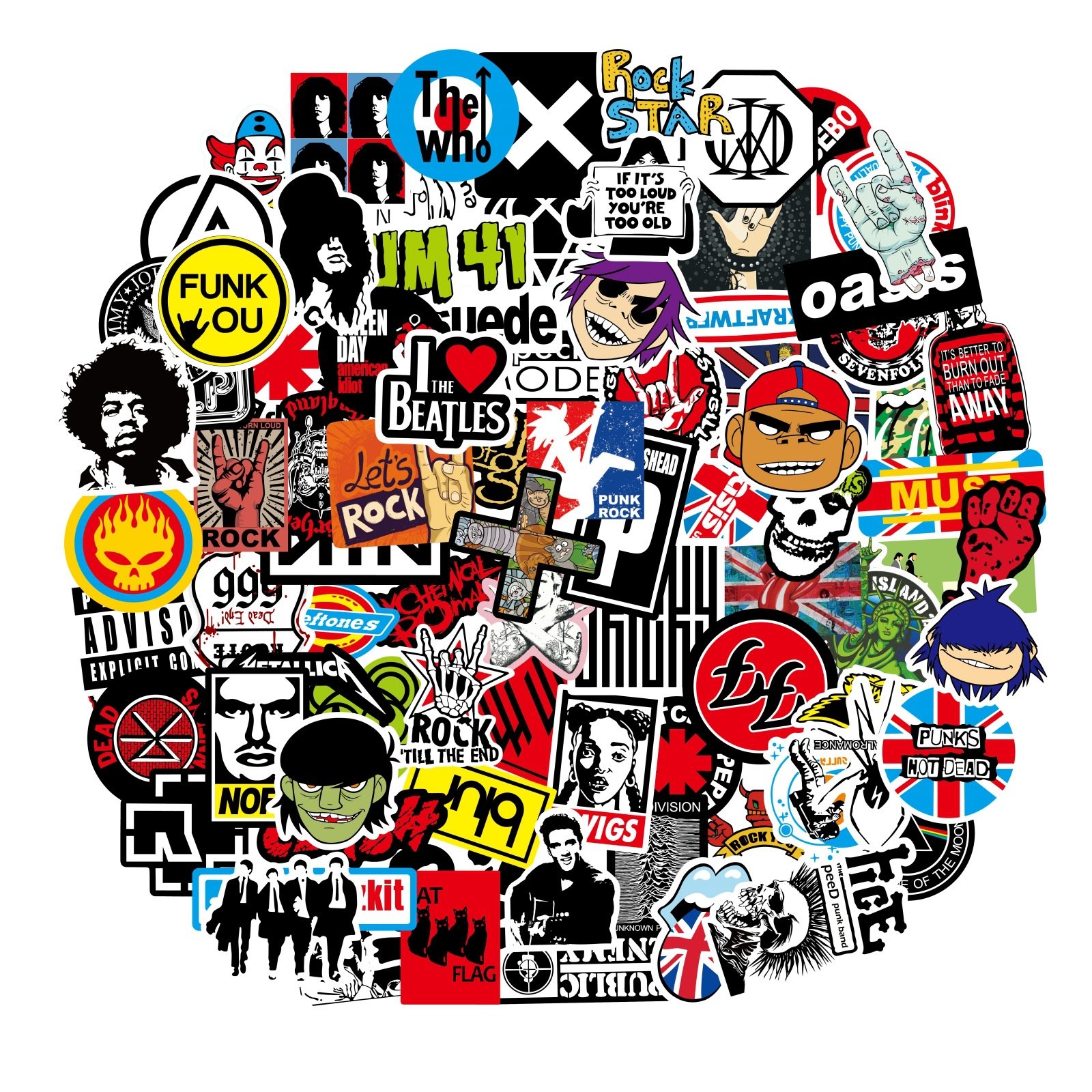 Custom Label Logo Sticker Book Sheet Die Cut Decorative Cartoon Cute Graffiti Handbooks Trolley Boxes Motorcycle Stickers